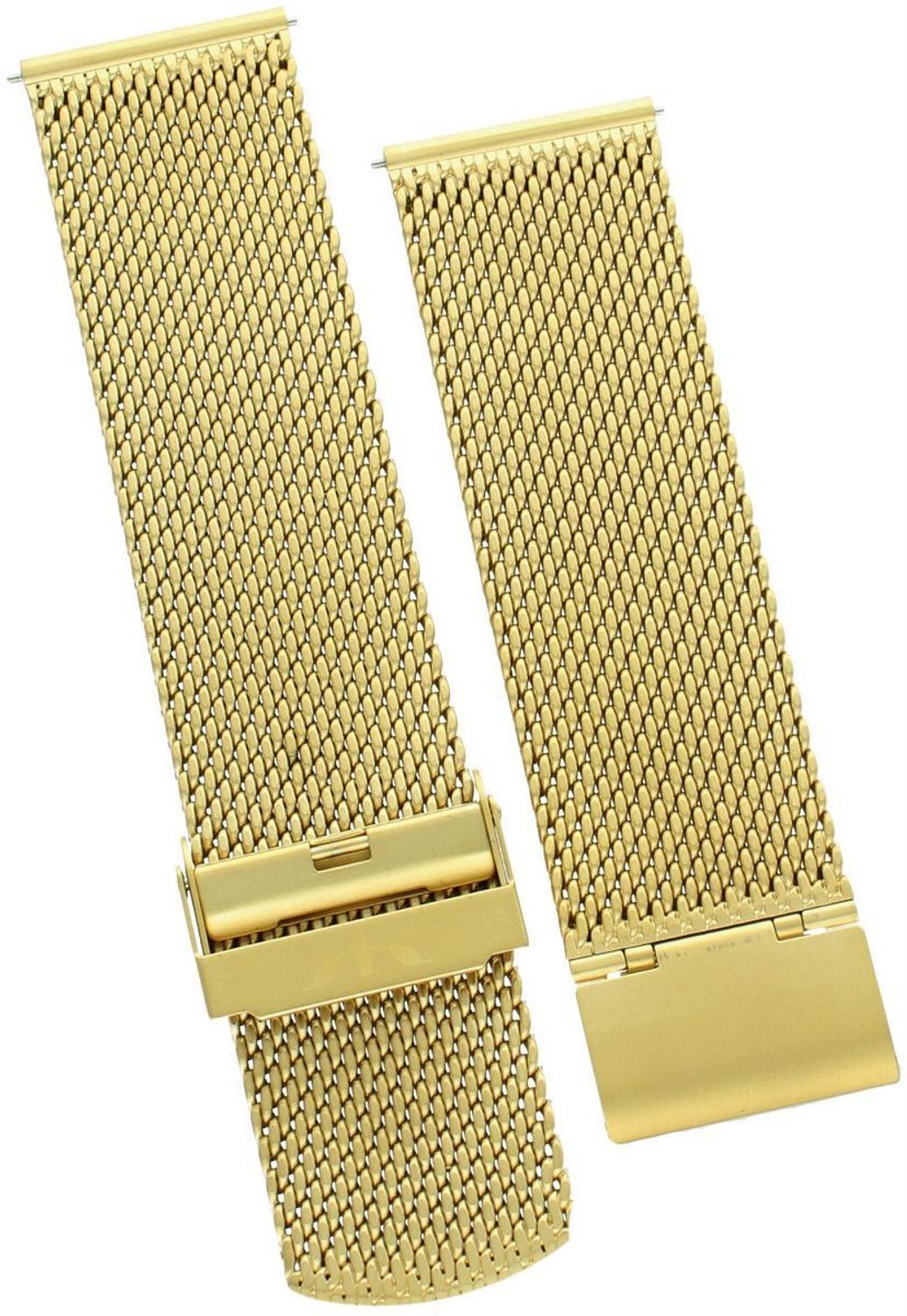 Bransoleta stalowa Bisset BM-102 Gold Mat – Mesh PVD Easy Click (18–24 mm) (2).jpg